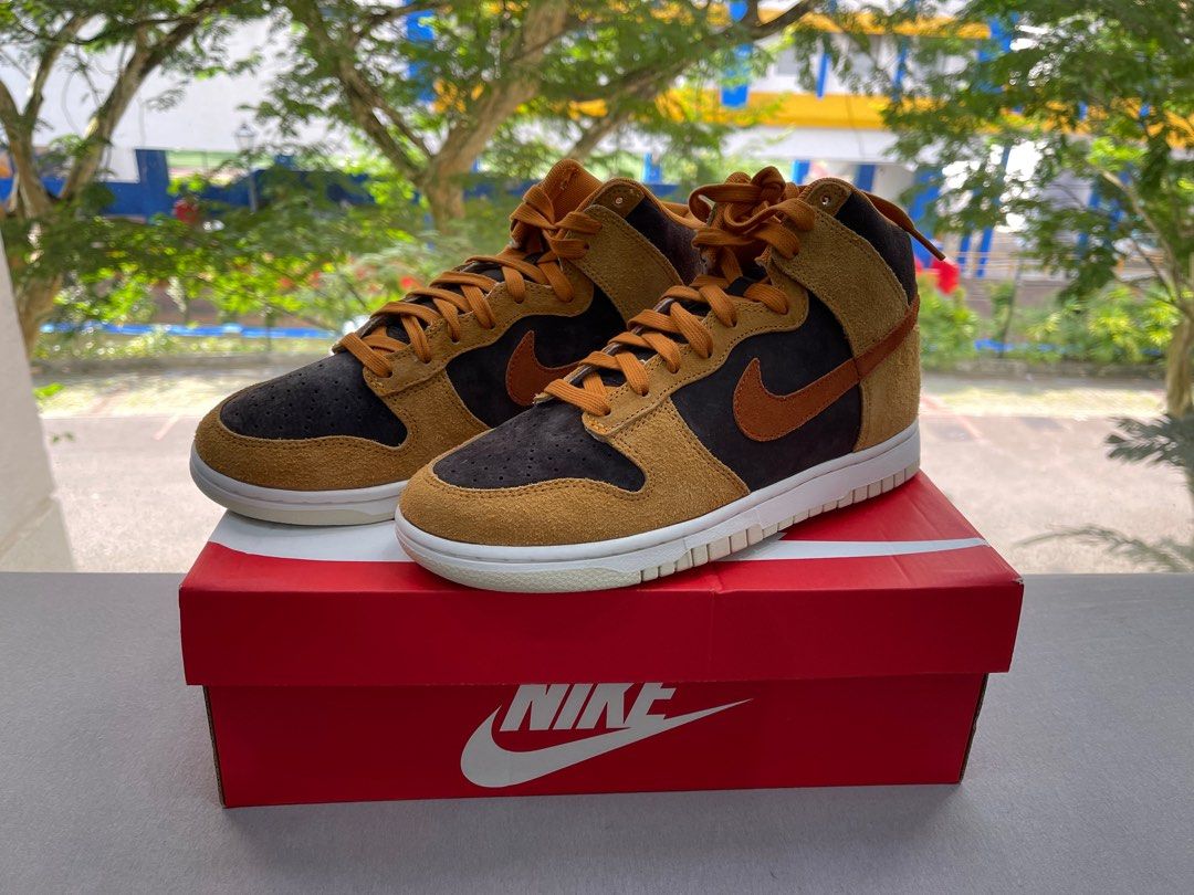 nike dunk hi prm russet