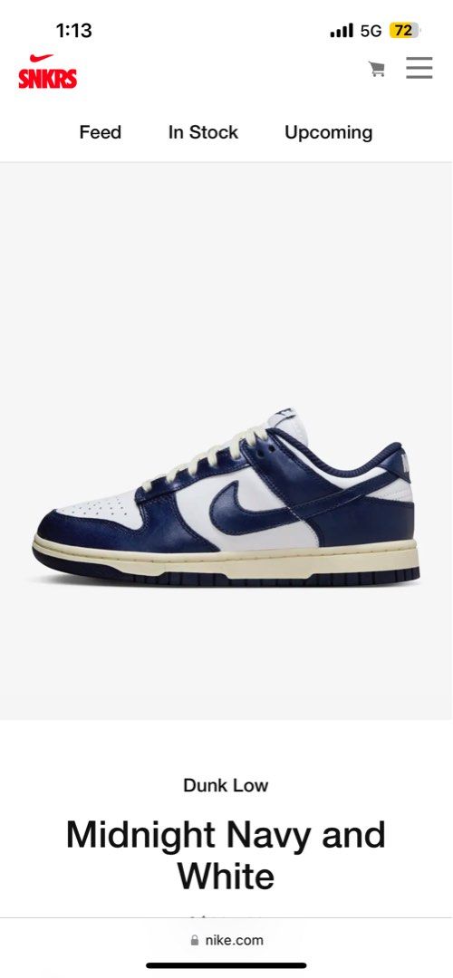Nike Dunk Low Midnight Navy Luxury Sneakers Footwear on Carousell
