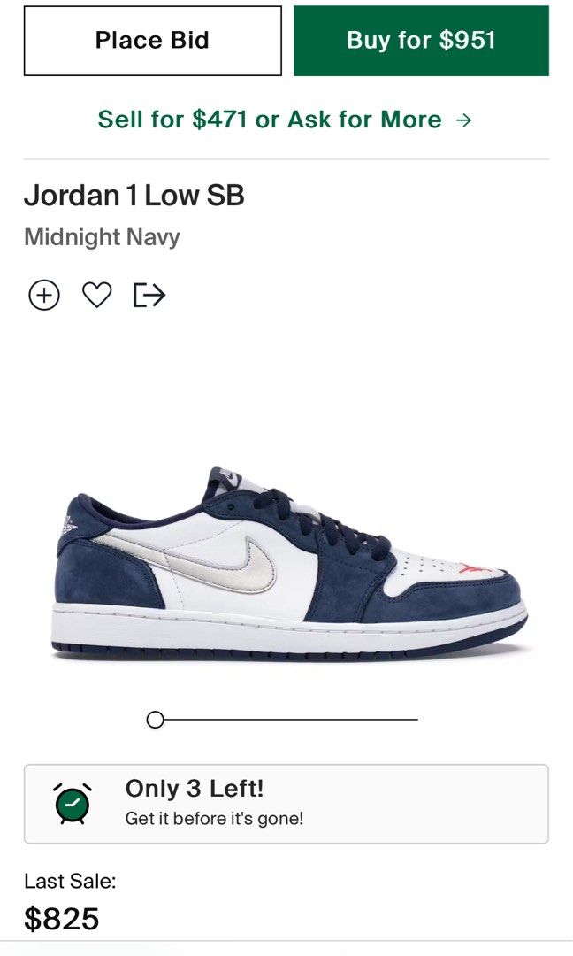 Jordan 1 low sb midnight navy for sale 2025