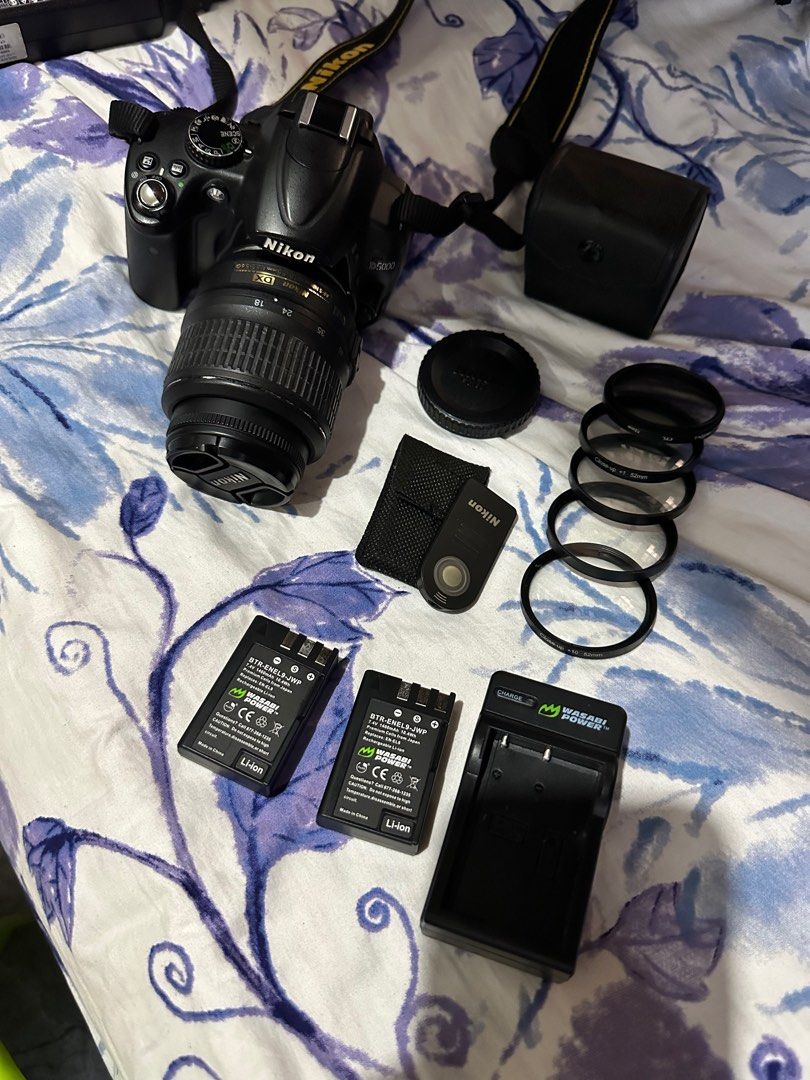 Nikon D5000 (Category: Cameras) located in San Pablo. Submitted by shoplaithean (Listing ID 1251333731, Image 1). Description: With wasabi 2 battery and charger 5 Lenses Nikom remote.