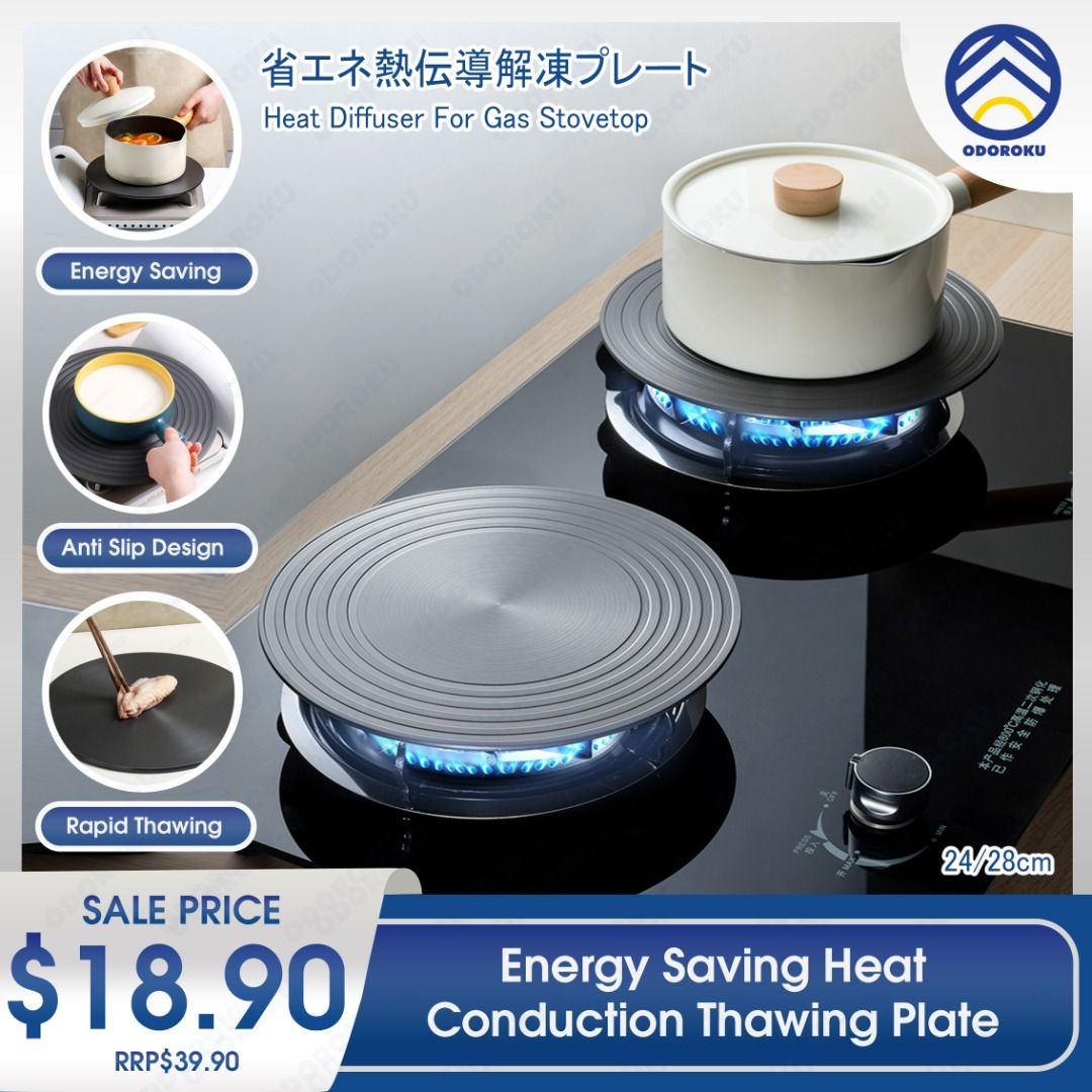 ODOROKU Stove Holder Conduction Stove Top Plate 24/28cm Heat Diffuser