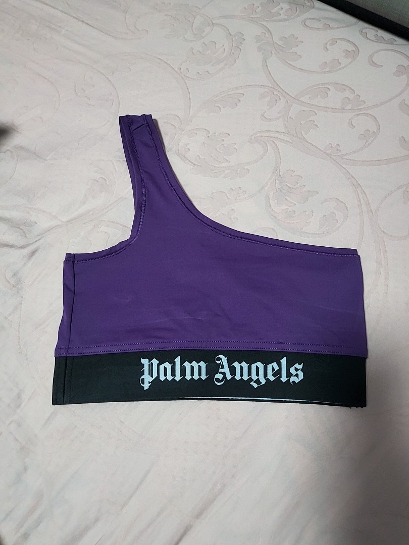Palm Angels Black Single-Shoulder Bra