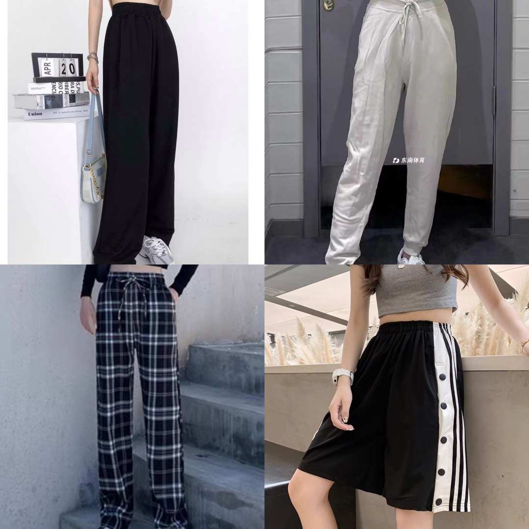 Checkered top joggers womens