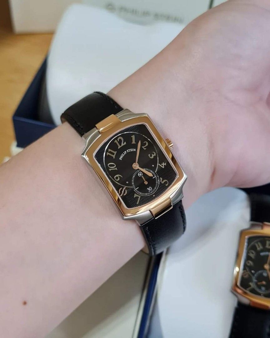 PHILIP STEIN Classic Square Rose Gold Two Tone Women s Watch
