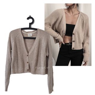 Pins & Needle cable knit cropped cardigan