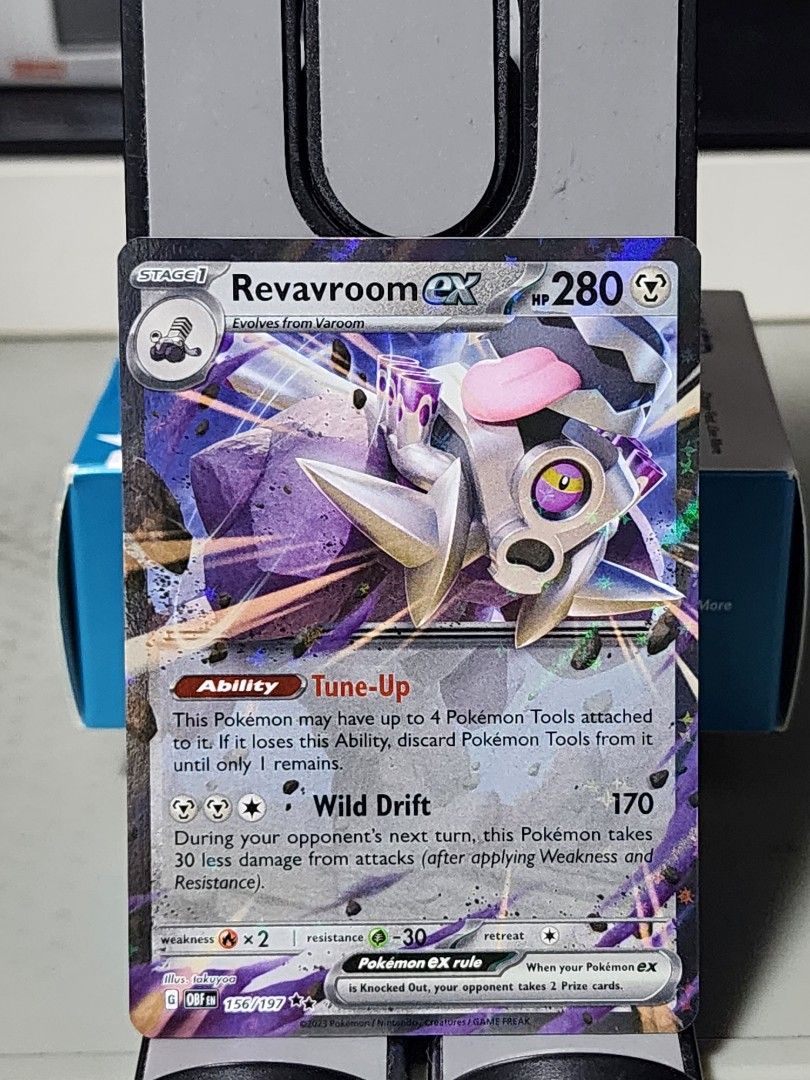 rayquaza v pokemon card price Pokemon Scarlet and Violet Obsidian Flames Revavroom Ex #156/197 Holo –  Rotterdam Comics main image 1