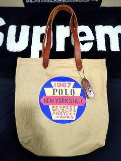 Polo Ralph Lauren Picnic Polo Bear Canvas Tote Bag - Farfetch