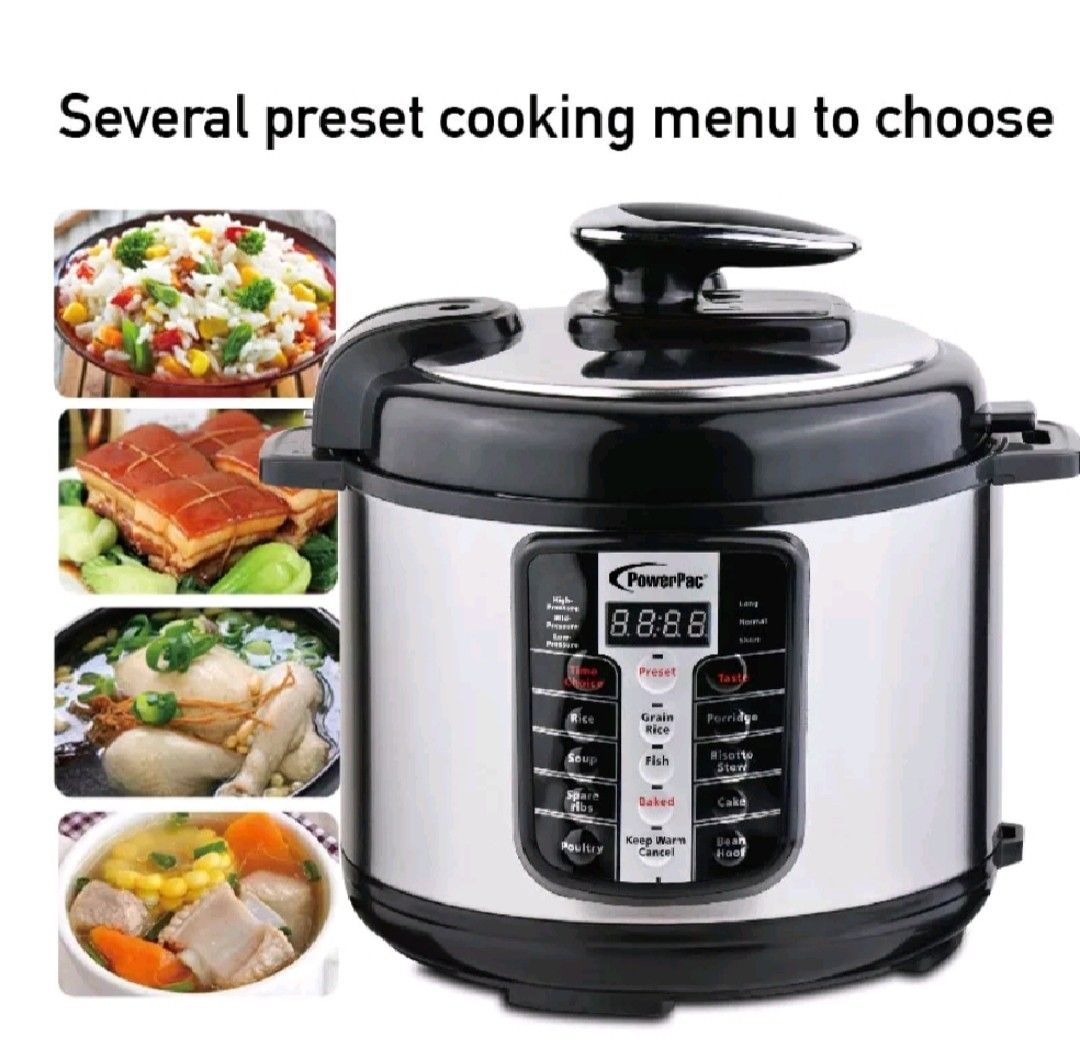 POWERPAC Electric Pressure Cooker 5L, TV & Home Appliances, Kitchen