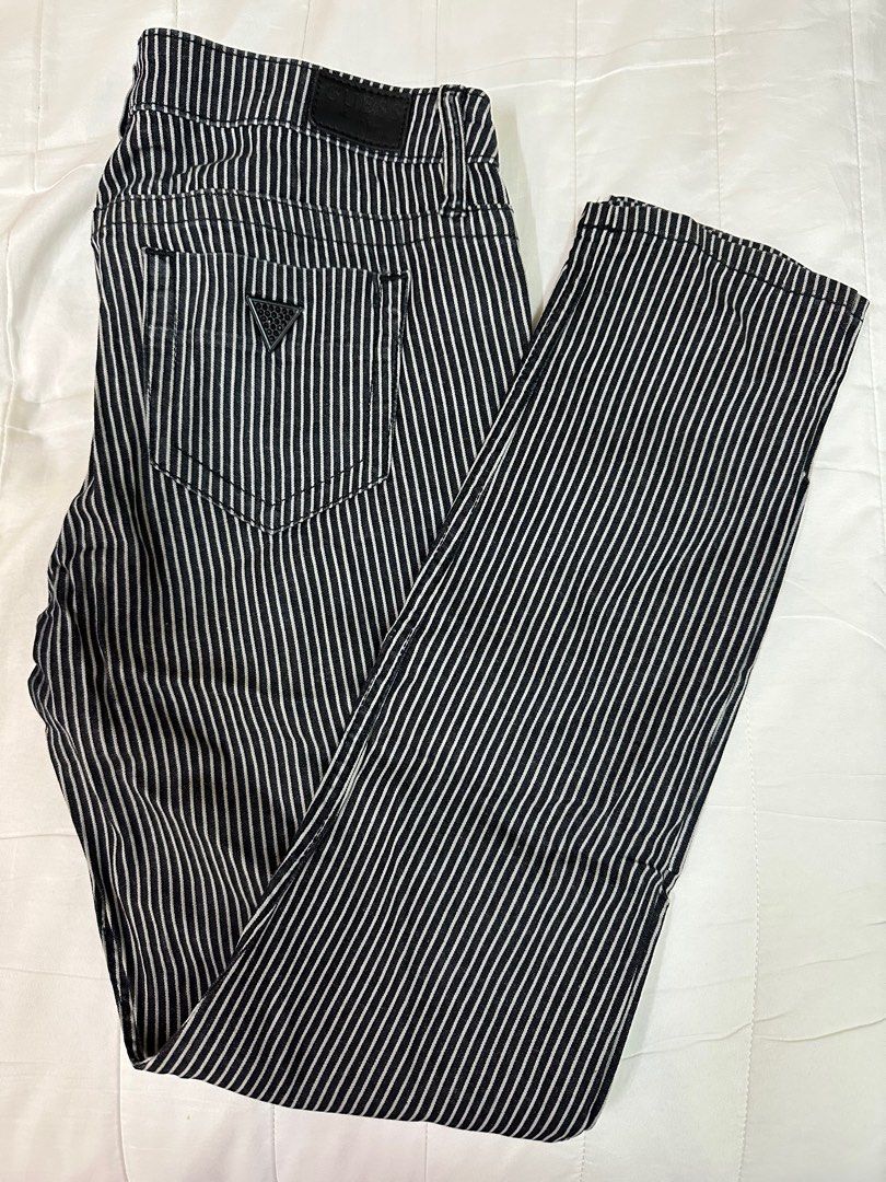 Guess striped cheap pants