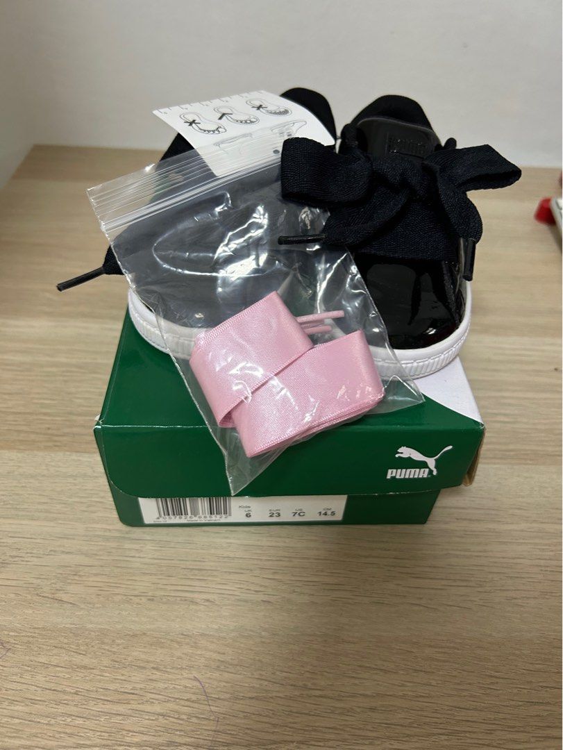 Puma patent platform trainers ladies top