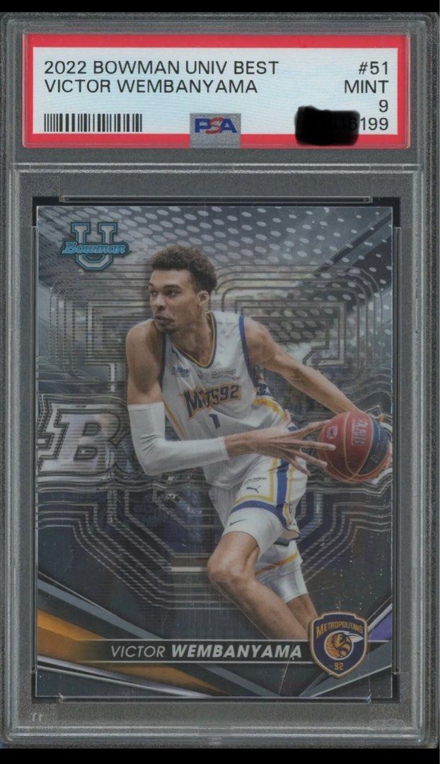 [RARE] Victor Wembanyama RC Rookie PSA 9 2023 Bowman’s Best University