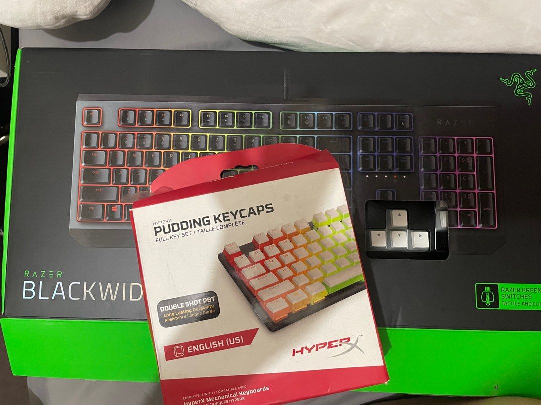 Razer blackwidow keyboard pudding key caps on carousell