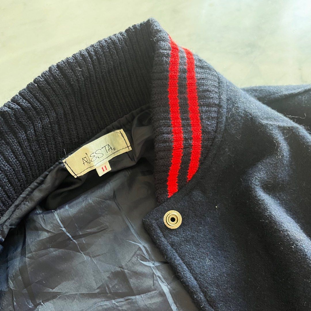 Red and black varsity jacket store