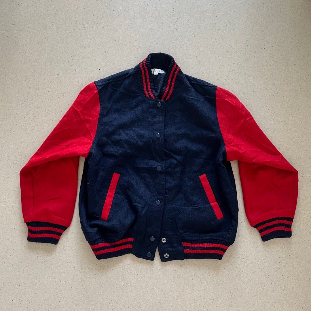 Red and hotsell blue letterman jacket