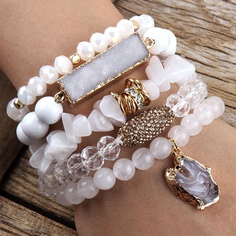 Druzy shop bracelet stack