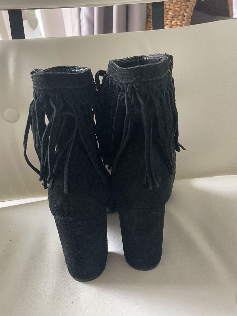 River Island Suede ankle books with tassels Women s Fashion
