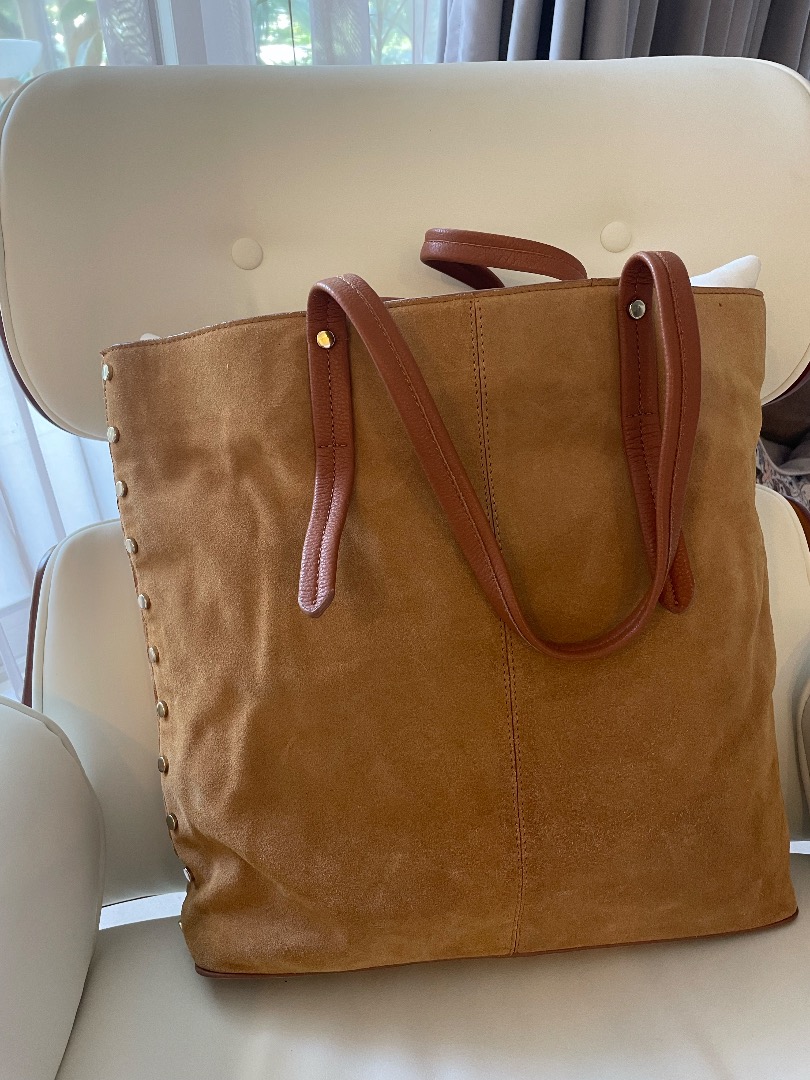 River Island suede tan tote bag Women s Fashion Bags Wallets