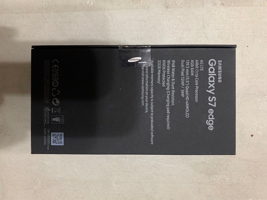 S7 EDGE Box only (Category: Samsung) located in Paranaque City. Submitted by mb_05 (Listing ID 1251321404, Image 3). Description: Box only.