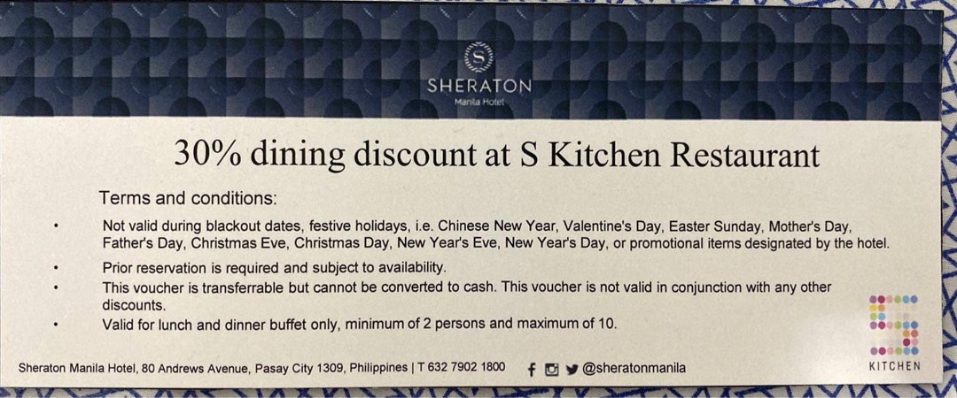 S Kitchen Sheraton Buffet on Carousell