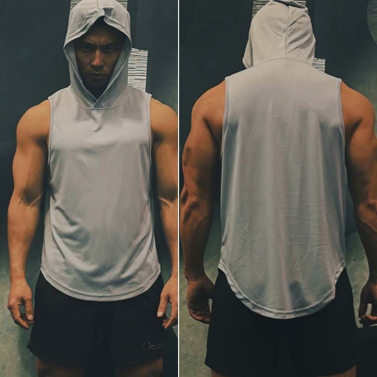 Sleeveless running hoodie new arrivals