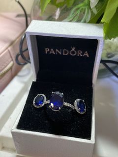Sapphire Earrings and Ring Set