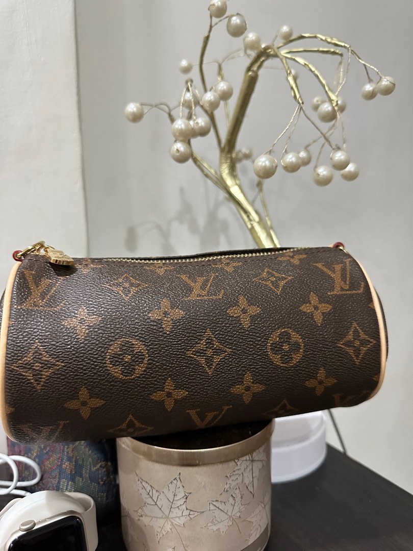 Louis Vuitton Rare Vintage Monogram Mini Papillion Cylinder Pencil Bag