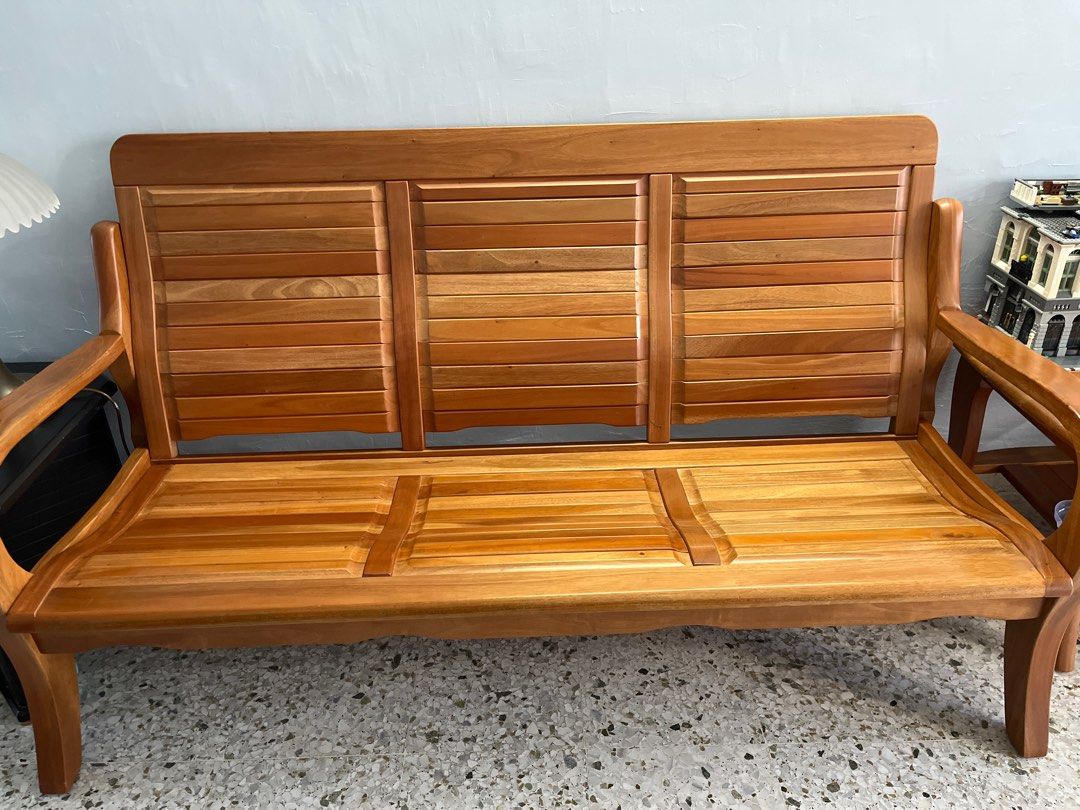 Solid nyatoh wood sofa set collection from end Sep 2023, Furniture