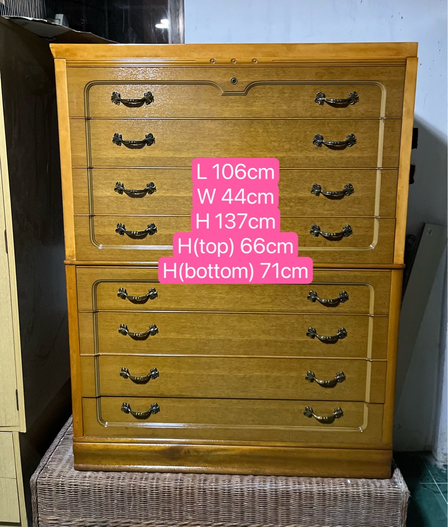 Solid wood chest drawer on Carousell