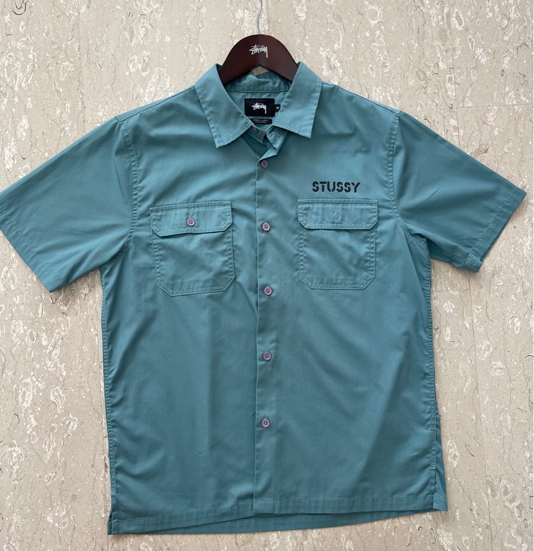 Stussy Button Shirt Work Shirt Men s Fashion Tops Sets Tshirts Polo Shirts on Carousell