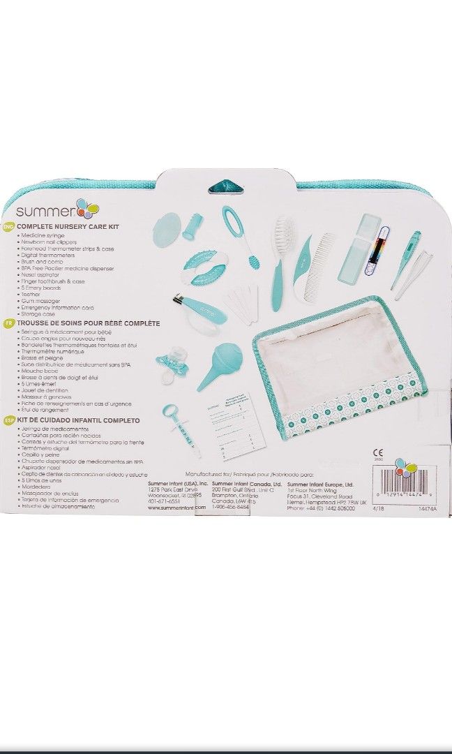 Summer Complete Nursery Care Kit Health and Grooming 21 pcs Diaper Bag