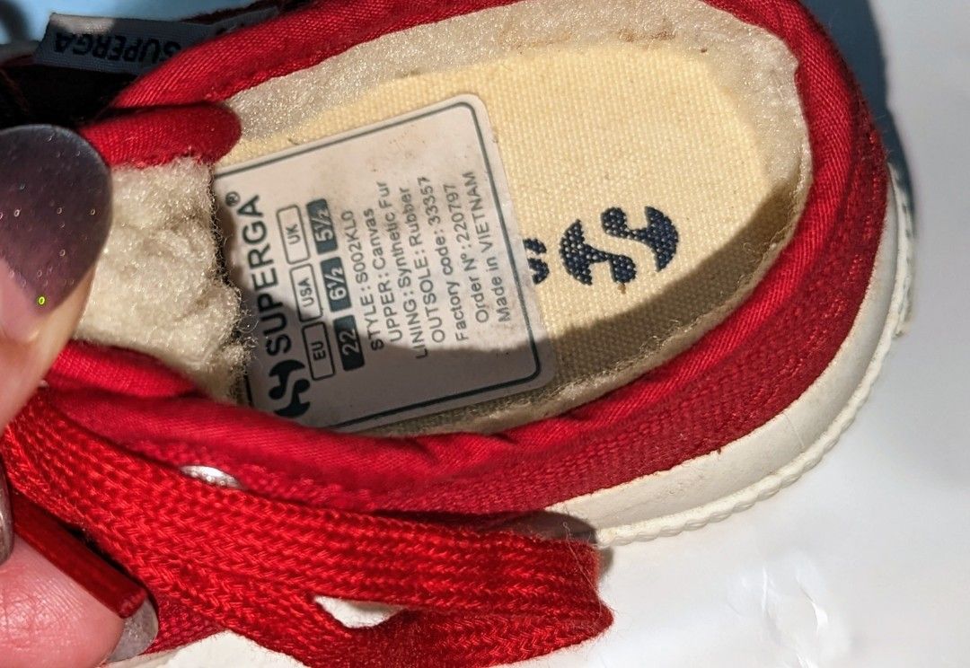 Fleece lined superga top