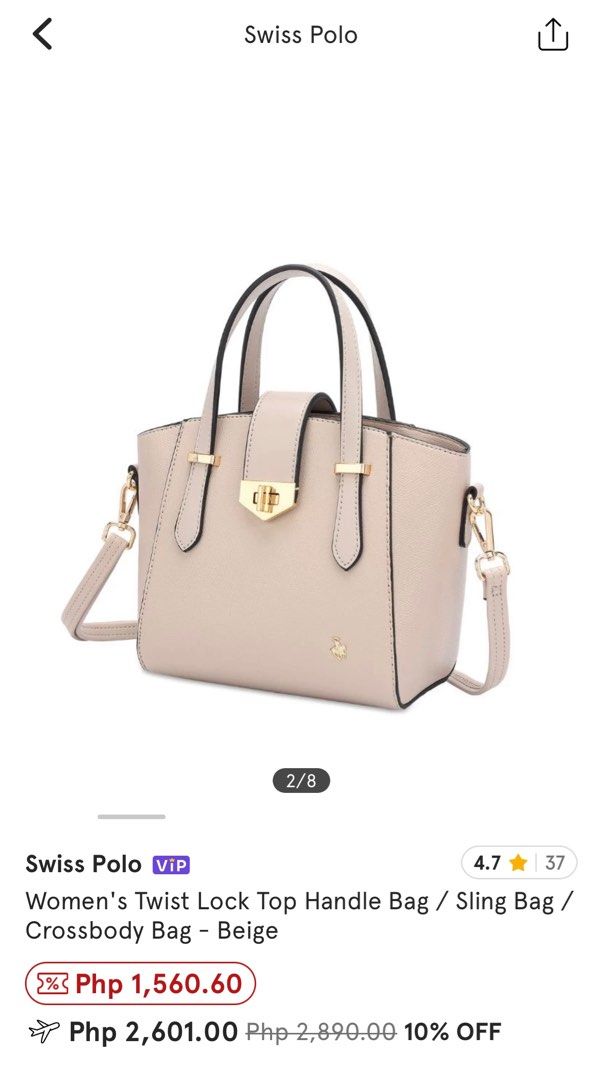 Polo fashion online bag lock