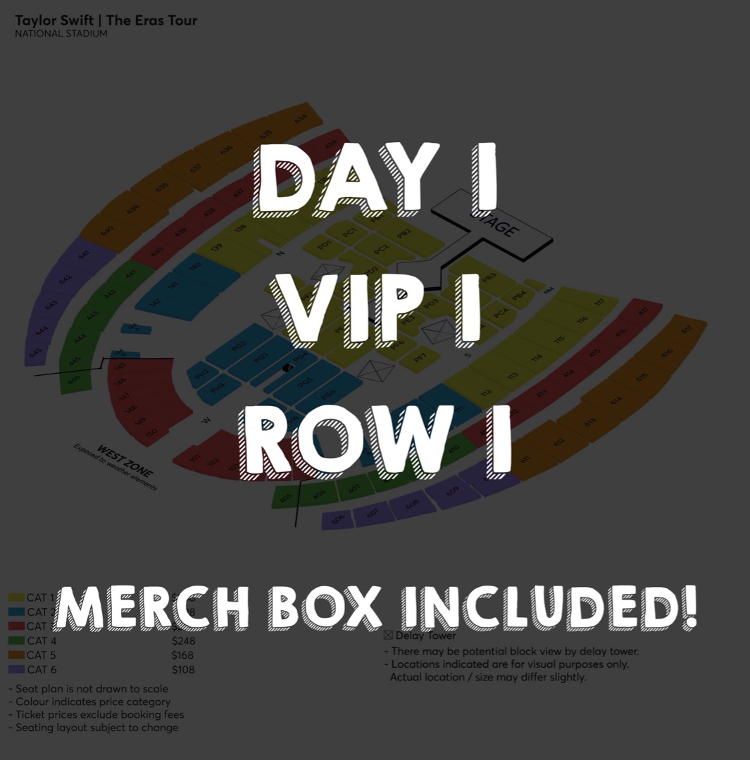 Taylor Swift Eras Tour Singapore Tickets, Tickets & Vouchers, Event