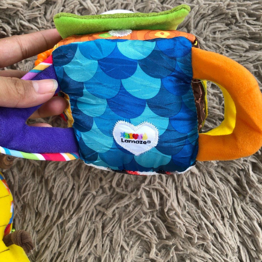 Tomy Lamaze Toys bundle (Category: Infant Playtime) located in Cabiao. Submitted by MomAndBabyCorner (Listing ID 1251288298, Image 3). Description: All in excellent condition Yellow caterillar's sound is still working PHP 750 for all ❌Cube and Yellow caterpillar sold ❌ EDIT: Pink caterpillar available (PHP250).
