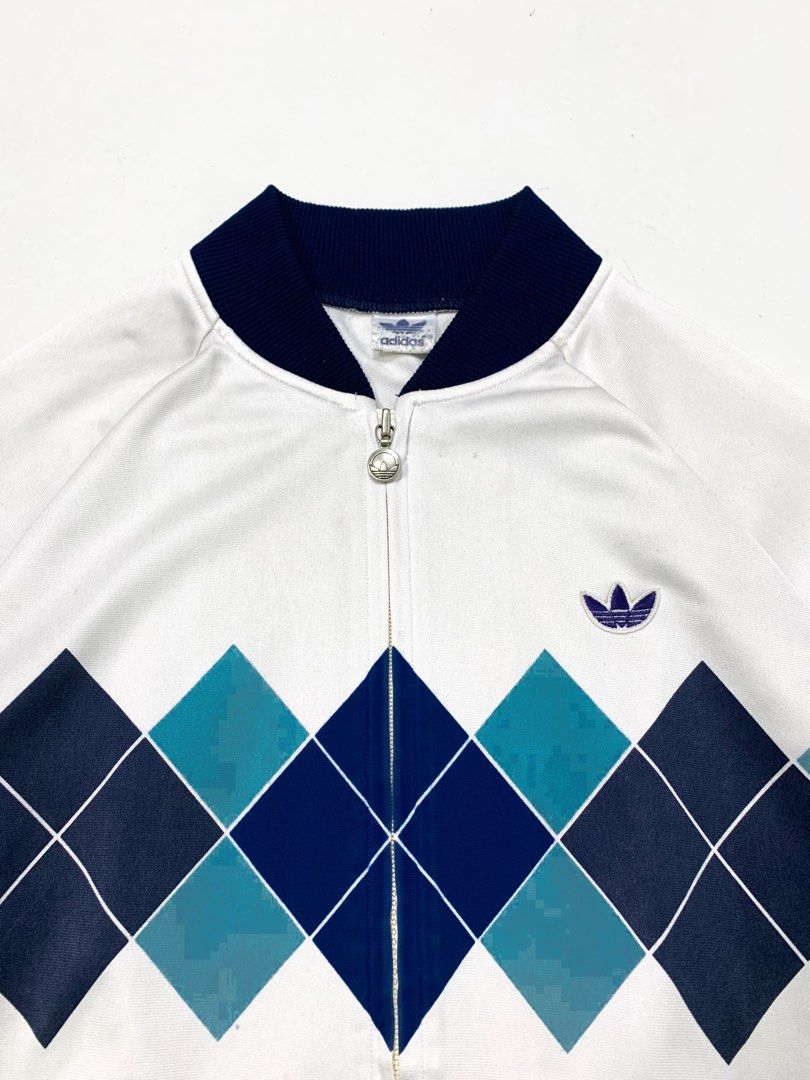 Adidas argyle track sale top