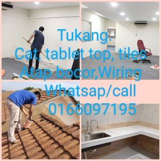 Tukang cat rumah,table top,tiles,wiring,CALl/WHATSAP 0166097195