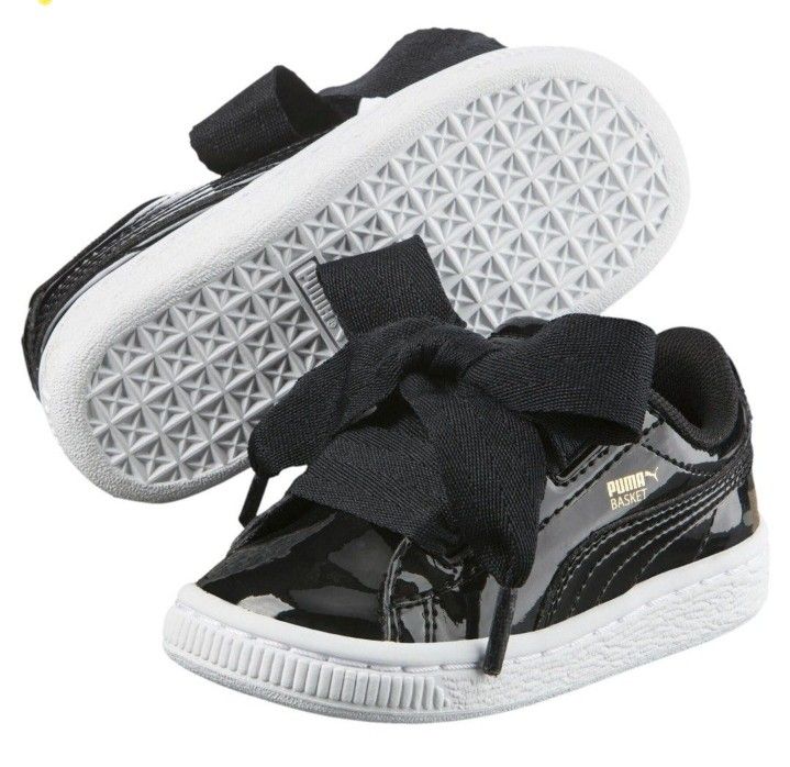 UK 6 EU 23 BNIB Puma Baby Toddler Girl Heart Patent Leather