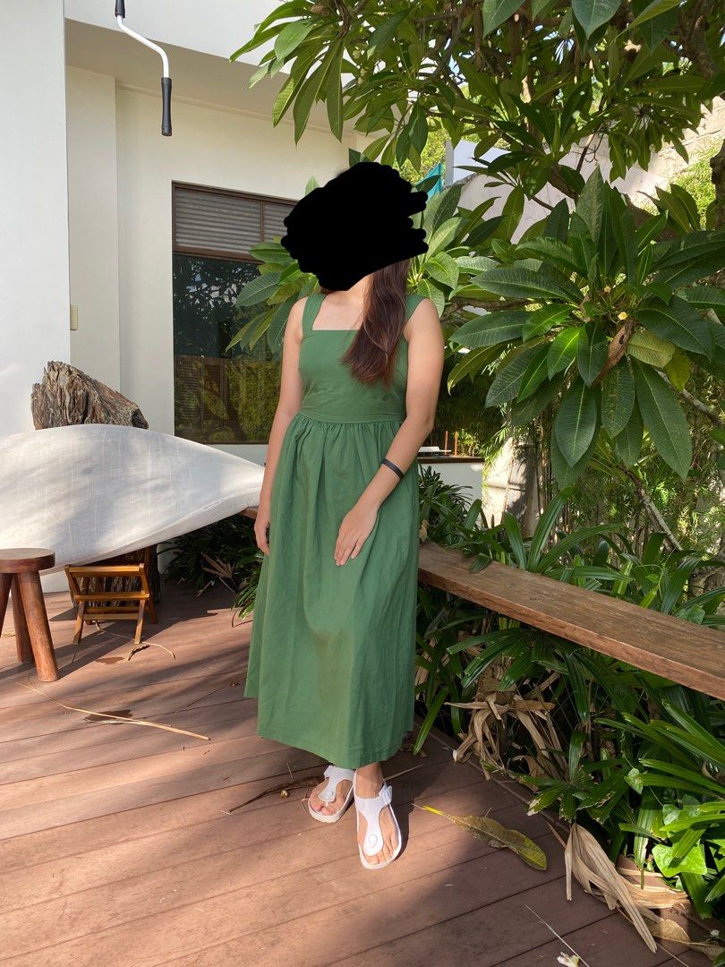 Uniqlo top green dress