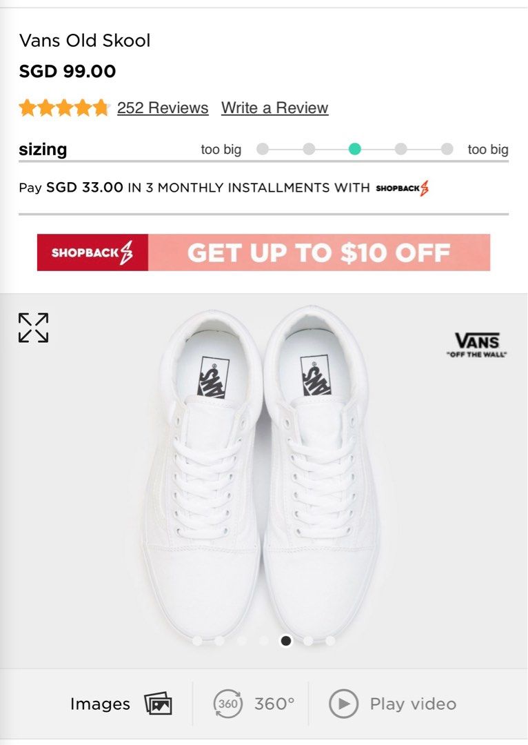 All white clearance vans size 3
