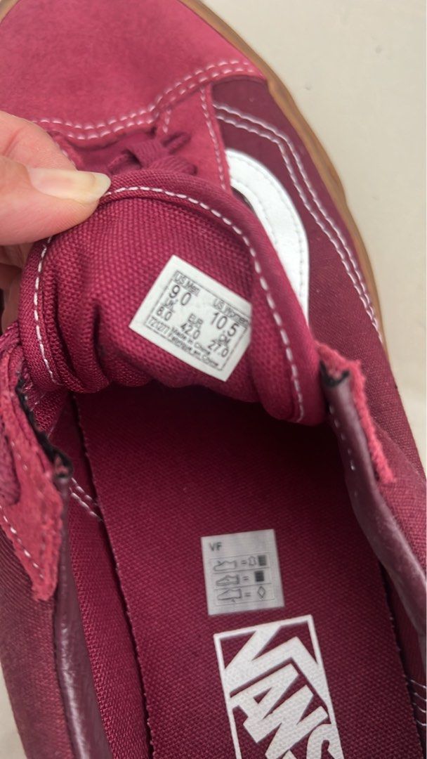 Burgundy hot sale vans uk