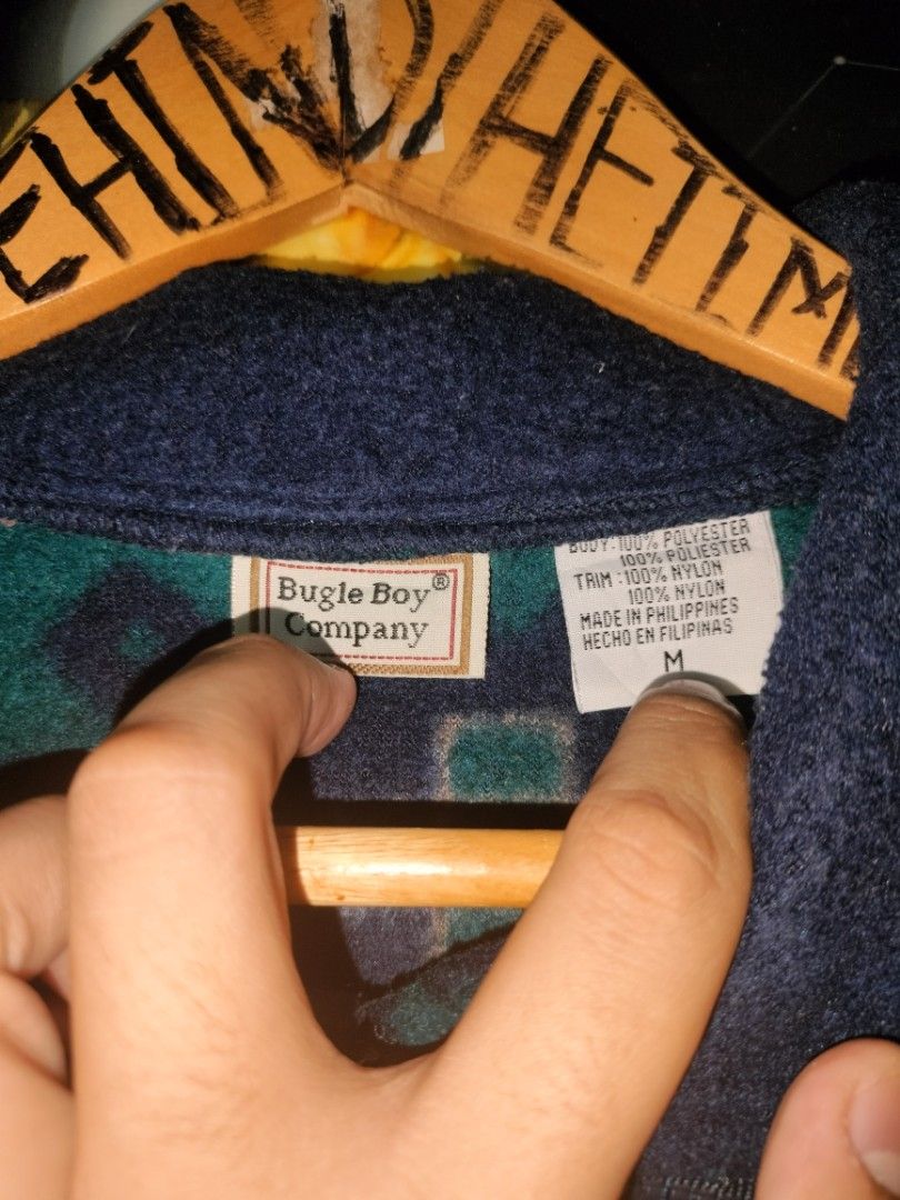 Vintage Bugle Boy Quarter Zip Fleece Jacket on Carousell