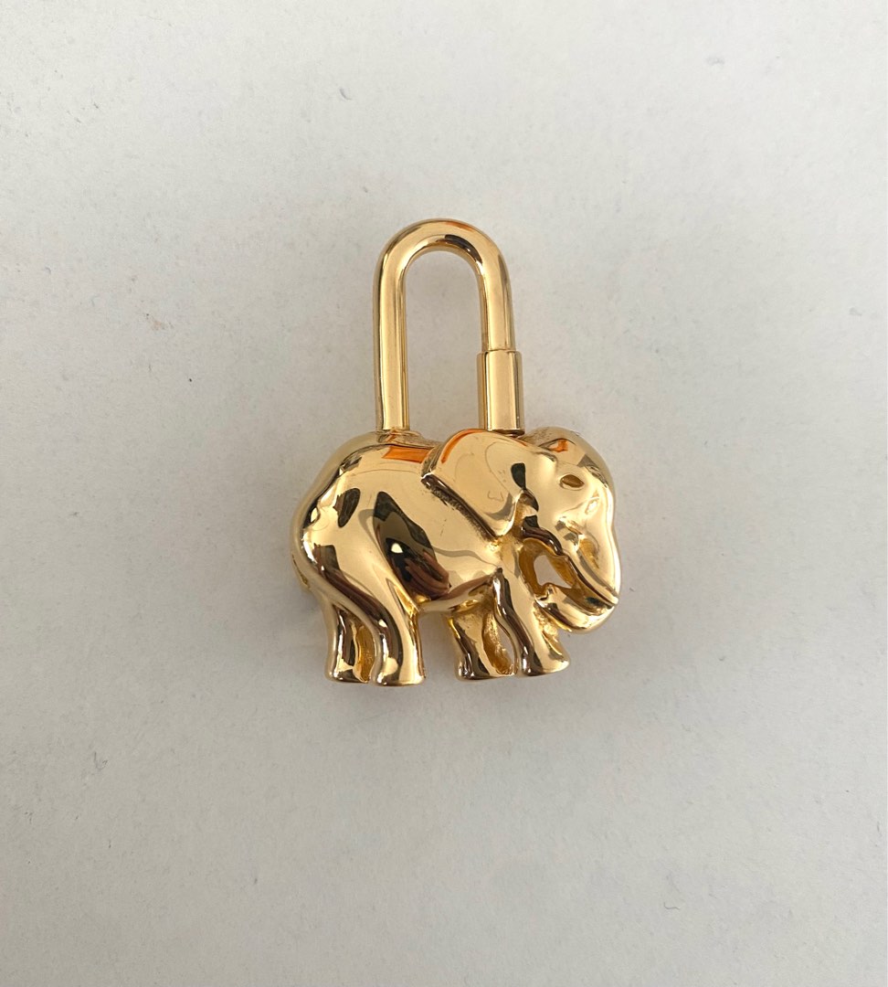 Hermès 1998 Pre-owned Elephant Motif Cadena Padlock - Gold