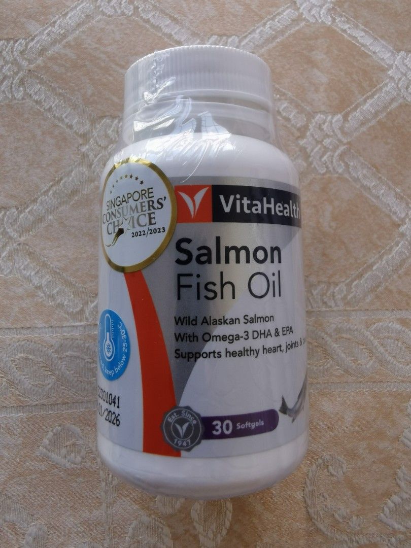 Vitahealth salmon fish oil supplements, Health & Nutrition, Health