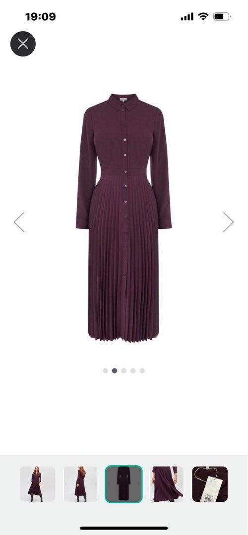 Warehouse pleated dress, Women's Fashion, Dresses & Sets, Dresses on  Carousell