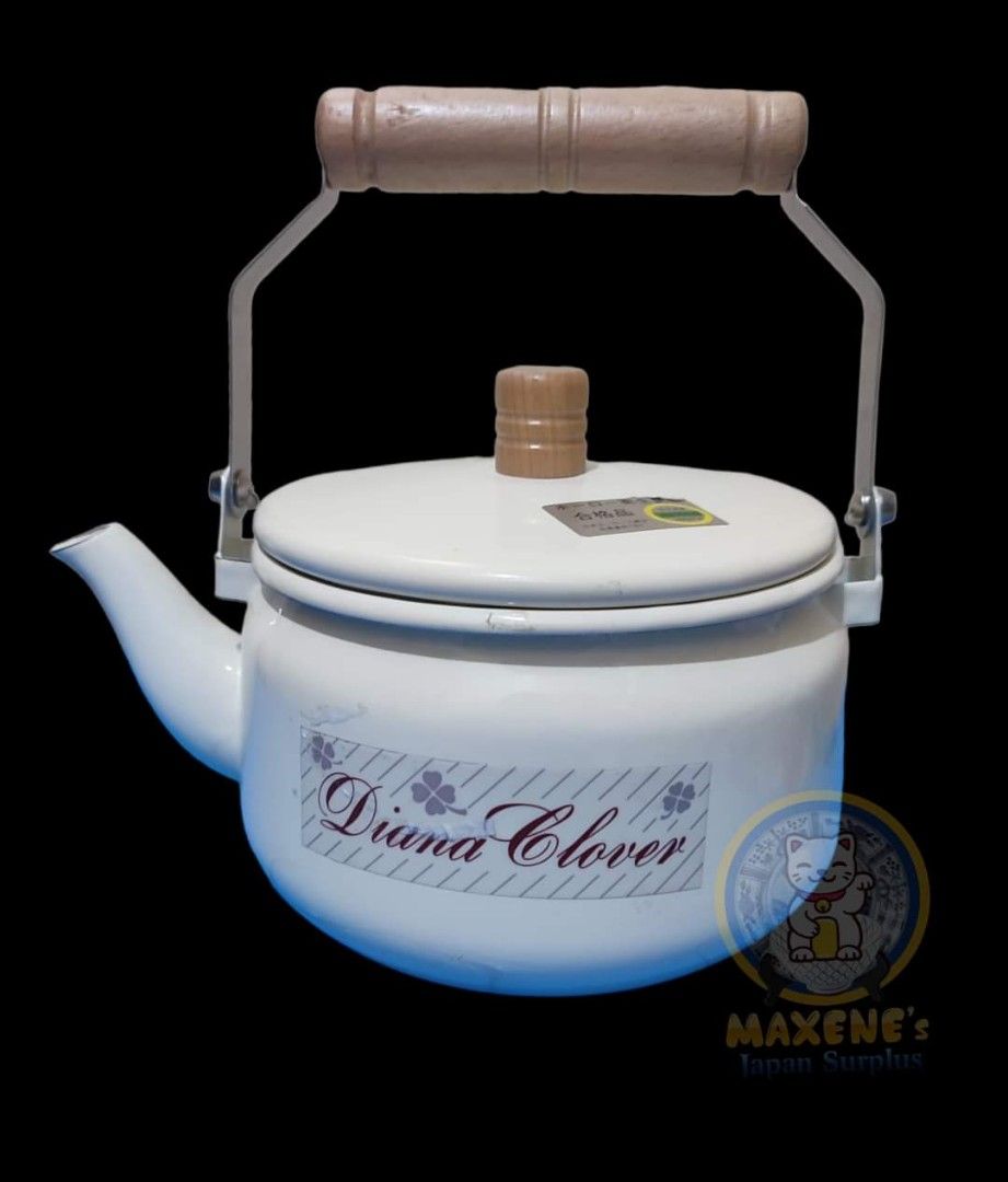 White Enamel Tea Pot/ Tea Kettle (Category: Other Kitchenware & Tableware) located in Pasay City. Submitted by ace.garcia19 (Listing ID 1251344450, Image 1). Description: P480 White Enamel Tea Pot/ Tea Kettle Like new No original box #FB: Maxene Japan Surplus.