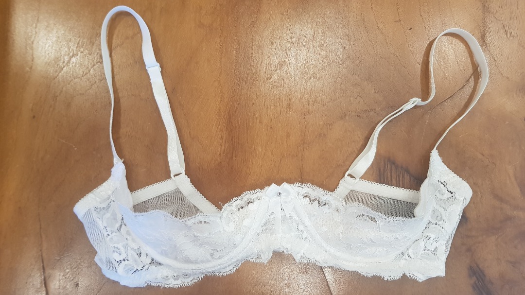 White lace open cup bra, Women's Fashion, New Undergarments