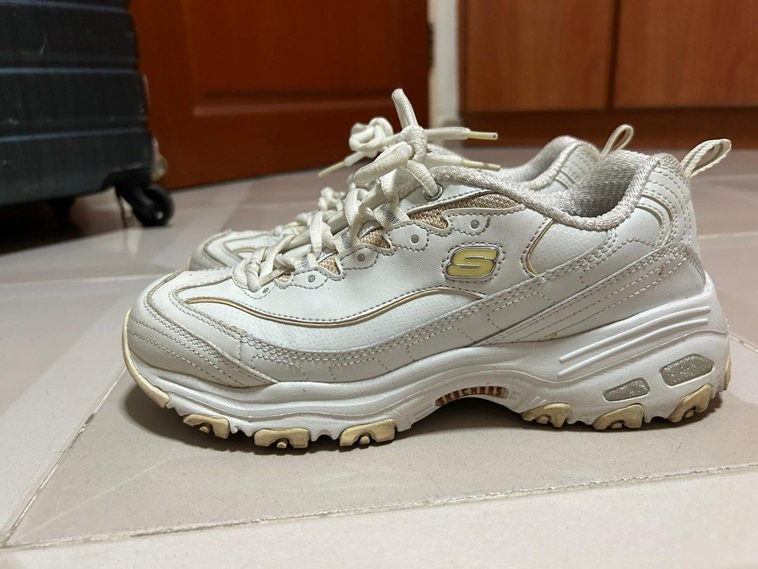 Womens Sketchers White Sneakers