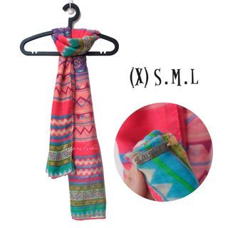 XSML shawl boho bright color