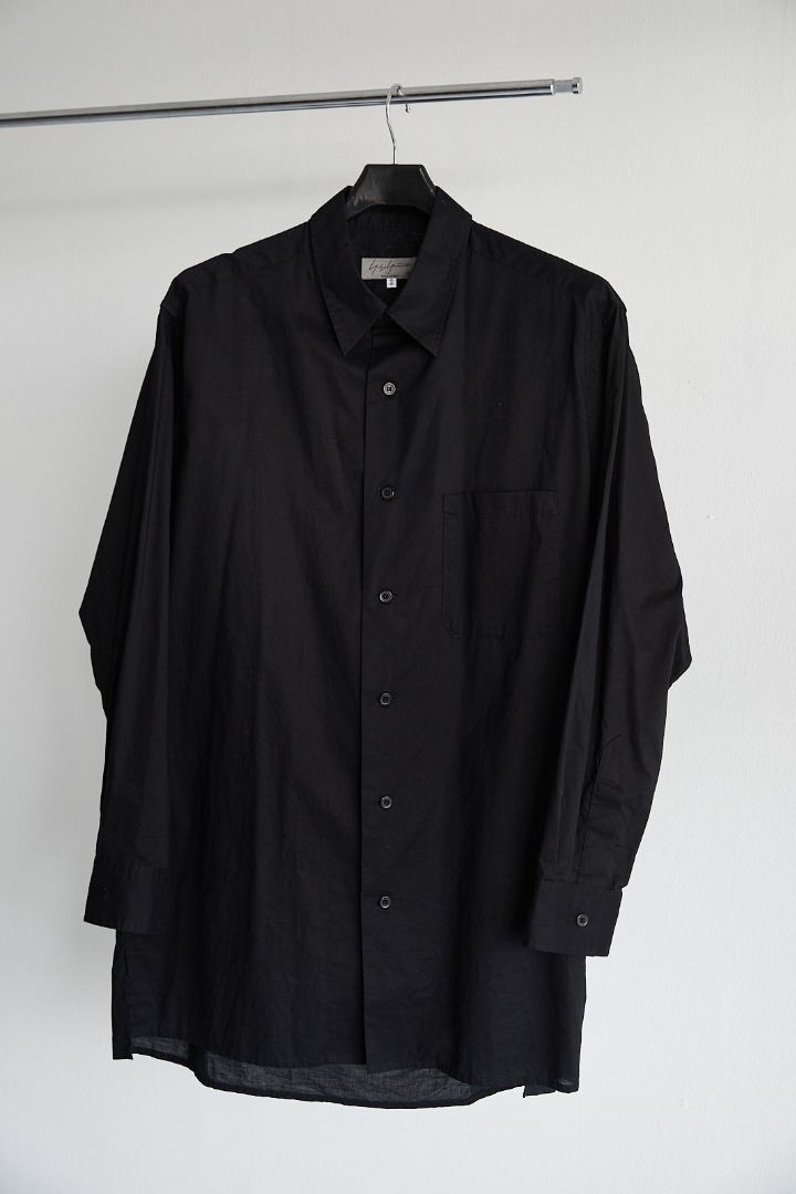 YAMA.CO) Yohji Yamamoto Pour Homme 山本耀司主線- 標準領黑襯衫