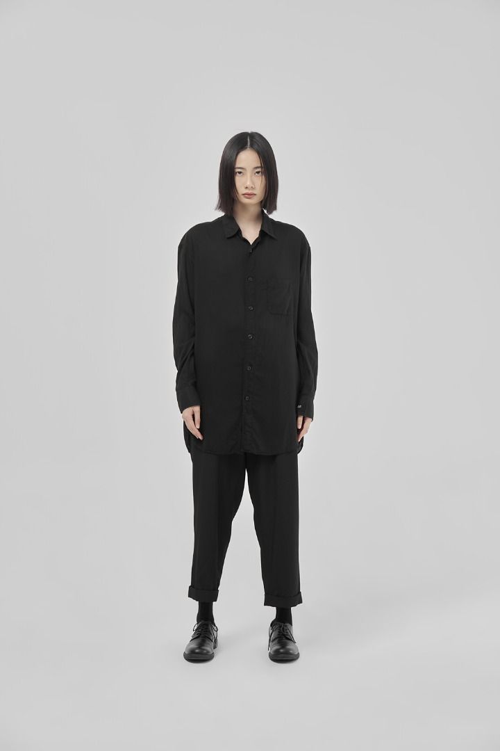 YAMA.CO) Yohji Yamamoto Pour Homme 山本耀司主線- 標準領黑襯衫